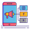 Social Media Marketing Icon to represent one of Prestij Digital Solutions Digital Marketing Services