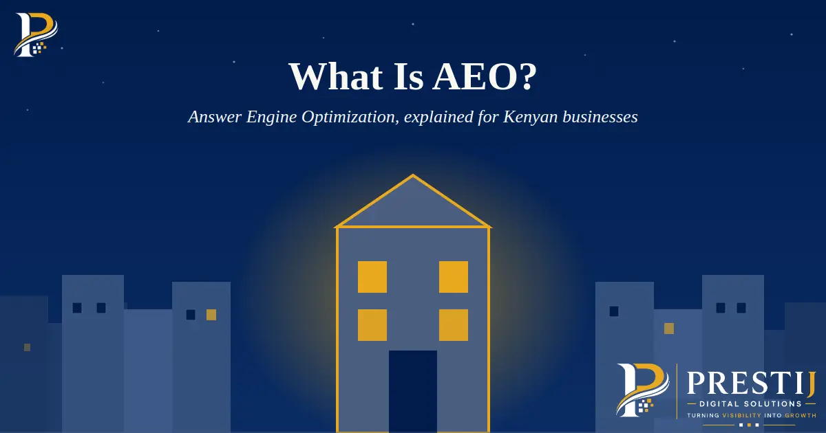 What is AEO - glowing house standing out against a dark skyline for Kenyan businesses